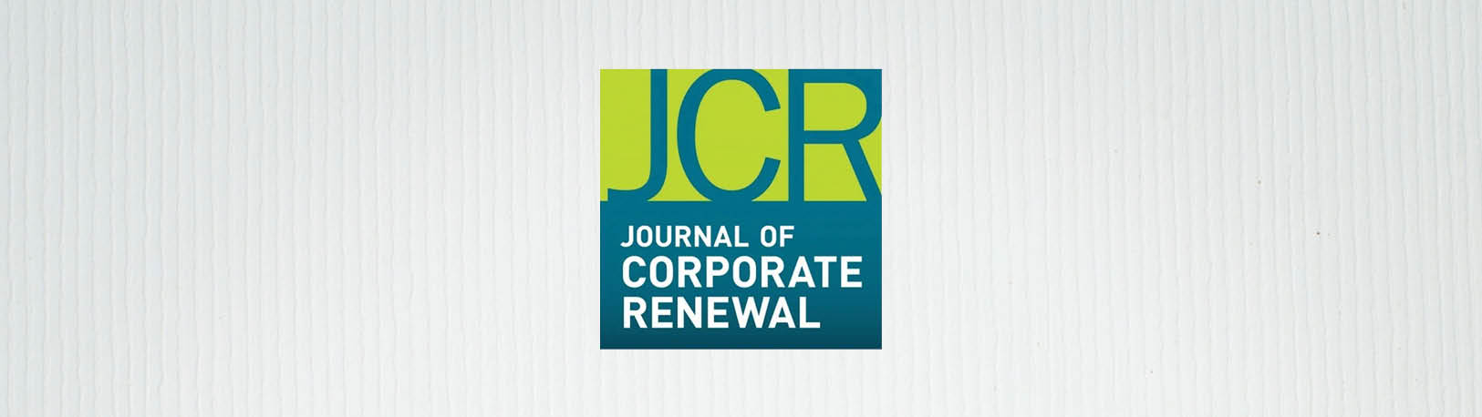 Jcr Journal Of Corporate Renewal Header